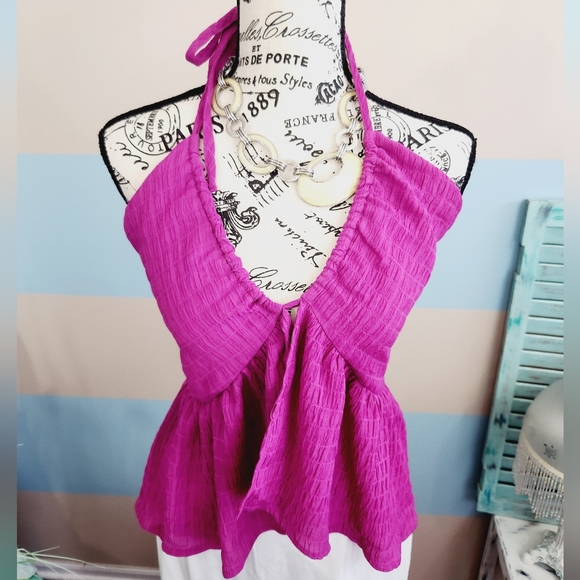 NWT Wild Fable Plus Size Plum Purple Halter Top - Picture 4 of 12